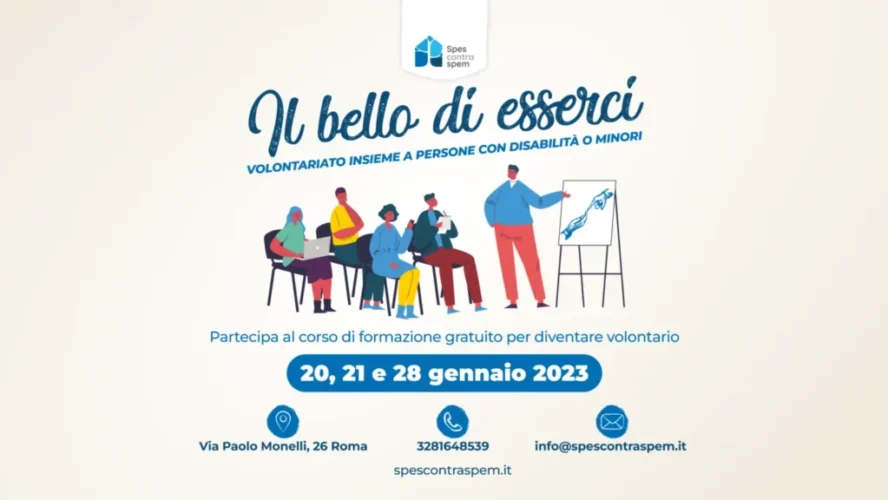 Partecipa al corso gratuito per diventare volontario Spes Contra Spem