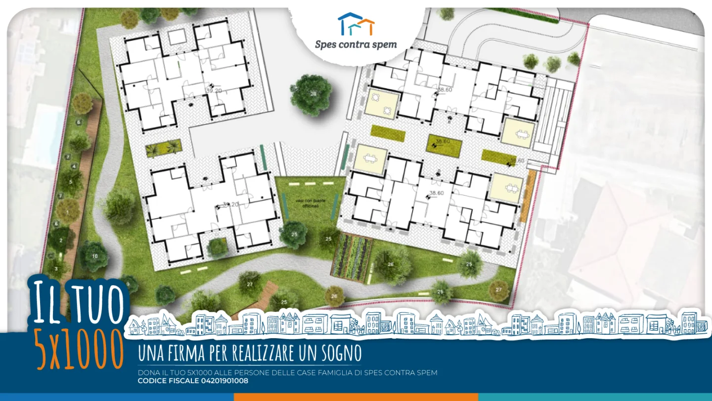 Il tuo 5x1000 per le nuove villette Spes Contra Spem